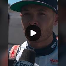 Kyle Larson talks with Regan Smith after his win at Sonoma. #NASCAR