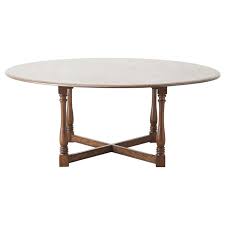 Combining function and style in one, this dining table features a stylish modern, urban industrial design with metal wrap accents. English Country Style Round Oak Dining Table For Sale At 1stdibs