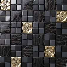 Black And Gold Tiles Uk Glass Mix Metal Mosaic Tile Patterns Metallic Bathroom Wall Tiles Black Crystal Backsplash Sheets Stainless Steel Designs 636 Metal Mosaic Tiles Glass Mosaic Tiles Bathroom Wall Tile