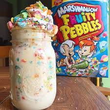 Marshmallow Fruity Pebbles Protein Mousse There Is No Way To Describe This Other Than Being One Of My Fruity Pebbles Fruity Pebble Cheesecake Frosty Recipe