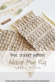 This quick and easy free crochet pattern is perfect for beginners but first, what is a mug rug? The Addison Mug Rug Crochet Pattern Love Stitch