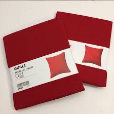 Ikea Pillow Cover Red Gurli Square Cotton Zipper 20x20 Ikea Contemporary Ikea Pillows Pillows Pillow Covers
