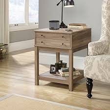 20 472 X D 22 126 H 26 693 153 96 From Amazon Sauder 422268 Barister Lane Smart Centr Side Table Salt Oak Finish Furniture Oak Side Table