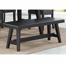 Shop quality kitchen tables exclusively at pottery barn®. Ophelia Ii Black Wood Dining Bench By Poundex