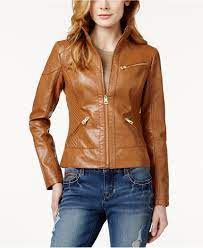 Guess Faux Leather Bomber Jacket Coats Women Macy S Faux Leather Bomber Jacket Blazer Jackets For Women Coats Jackets Women