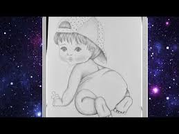 تعليم الرسم بالرصاص رسم طفل صغير بأبسط الأدوات how to draw a baby for beginners pencil sketch youtube mask drawing art drawings