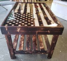 American Flag Coffee Table American Flag Wood Coffee Table Man Cave Coffee Table