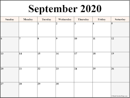 September 2020 Monthly Calendar Di 2020 Blogging Belajar Tips Blogging