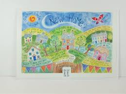 To attach the flowers use dry adhesive dots. New Home Card By Hannah Dunnett Bridge Books