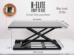 Choose the best standing desk converter. Standing Desk X Elite Pro Height Adjustable Desk Converter Size 28in X 20in Instantly Convert Any Desk Adjustable Height Desk Adjustable Desk Stand Up Desk