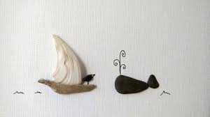 Unframed 8 By 10 Nautical Pebble Art Retirement Gift Steinbilder Strandsteine Bastelarbeiten