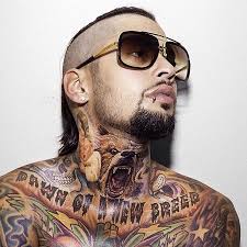 David Correy's Neck Tattoos by Stevie Monie: @newamericantattooco
