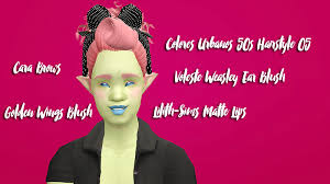 Check out my other cc here ! 6 Hairs 2 Accessories 2 Eyebrows 4 Blushes 2 Lips And 2 Facemasks Wyxii