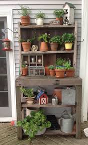 Barn Wood Potting Bench I Really Want One Of These Pallet Garden Benches Pallets Garden Pallet Garden
