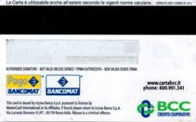 According to the latest rumors, ccb would not intend to become the majority shareholder of carige. Bank Card Carta Bcc Banca Di Frascati Di Credito Cooperativo Italy Col It Ms 0034