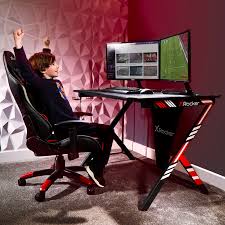 Find the perfect red computer desk wall stock photo. Ocelot X Rocker Gaming Desk With Cup Holder Blue Red 2020054 X Rocker Uk