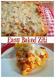 Easy Baked Ziti Recipe Easy Baked Ziti Recipes Food