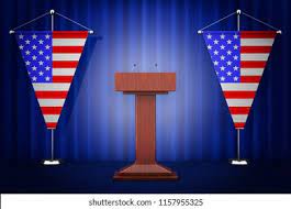 Download in under 30 seconds. Tribune Rostrum Speech Stand Microphones Near Stock Illustration 1157955325