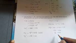 Contoh tabel total utility dan marginal utility. Menghitung Laba Maksimum Dari Tr Dan Tc Youtube
