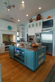 Eye Candy 10 Turquoise Kitchens Turquoise Kitchen Tropical Kitchen Kitchen Island Design