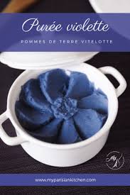 Puree Violette De Pommes De Terre Vitelotte On Cuit Les Pommes De Terre A L Eau On Les Reduit En Puree On Ajoute Beurre Et La