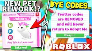 Here, in this place you will get all the updates about the codes and rewards associated on its. Pet Rework Rip Twitter Codes In Adopt Me Roblox Adopt Me Youtube