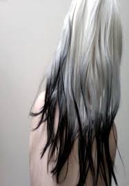 Black And White Ombre Hair Short Black And White Ombre Dyed Hair Can T Remember But I Believe There Ssomething Like This On Ebay Hair Chalk Black Hair Ombre Grey Hair Dye