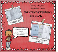 Kennenlernen Gebrauchsanweisung Deckblatt Kennenlernen Lernen Deutsch Unterricht