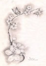 Cherry Blossom Tattoo Sketch Dracones Tattoo Salon Tatuaje Bucuresti Sketch Cherry Blossoms Cherry Tattoos Blossom Tattoo Tattoos