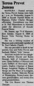 Gladys Teresa Prevot DeMars Juneau (1926-2006)