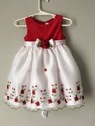 Vintage Girl S 18m Youngland Red And White Fancy Floral Dress W 2 Slips Infant Dresses Baby Girl Dresses Girls Dresses