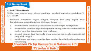 Check spelling or type a new query. Jawaban Pg Uji Kompetensi Ips Kelas 8 Halaman 189 Bab 3 Youtube