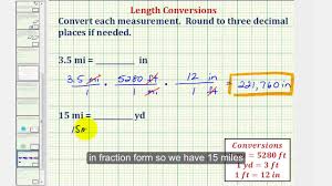 ex length conversions miles to inches miles to yards