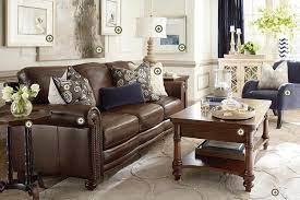 The modular sofa is punctuated by royal blue pillows and a super cozy throw. Loading Living Room Leather Brown Leather Living Room Furniture Leather Sofa Living Room