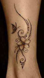 I Love This All Black Except The Flower Think I M Going To Turn One Of My Tattoos Into This Feminine Tattoos Foot Tattoos Trendy Tattoos