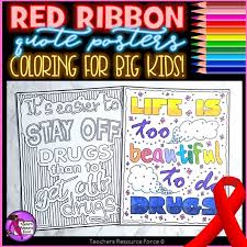 Free, printable mandala coloring pages for adults in every design you can imagine. Red Ribbon Quote Coloring Pages And Posters For Drug Awareness Week