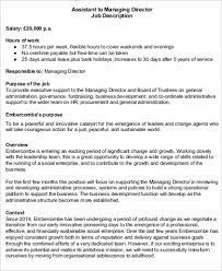 Reporting to the managing director you will be required to: Free 9 Managing Director Job Description Samples In Ms Word Pdf