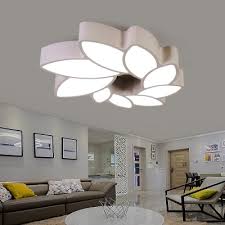 The system is mounted to a ceiling or wall and powers individual light. Led White Ceiling Flush Light With Flower Shaped Shade Modern Indoor Ceiling Light For Bedroom Takeluckhome Com