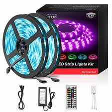 Sunshine Xku 3201871 Daybetter Led Strip Lights 32 8ft Waterproof Flexible Tape Lights Color Changing 5050 Rgb 300 Leds Light Strips Kit With 44 Keys
