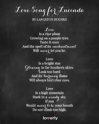 A Love Poem For Lucinda By Langston Hughes Black Love Poems Romantic Poems Love Songs