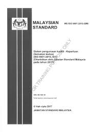 One of the key purpose of. Standrd Ms Iso 9001 2015 Bm
