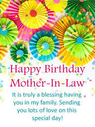Colorful Rosettes Happy Birthday Card For Mother In Law Birthday Greeting Cards By Davia Birthday Cards For Mother Birthday Wishes For Mother Wishes For Mother