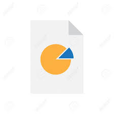 pie chart on paper icon