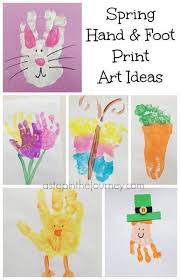 Spring Handprint Footprint Art Roundup Spring Crafts For Kids Baby Art Projects Spring Art Projects
