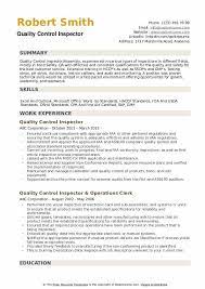 Check out real resumes from actual people. Quality Control Inspector Resume Samples Qwikresume