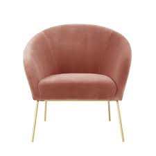 Ships free orders over $39. Inspired Home Darrell Modern Velvet Accent Chair Blush Gold Nac105 02bh Lac Rona