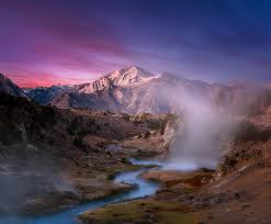 Twilight at Hot Creek, Mammoth Lakes, CA, USA [OC] [1800x1489] :  rExposurePorn