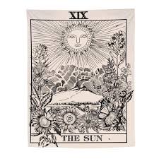 In the sun tarot card, we find the secret to happiness. The Sun Tarot Card Tapestry Earth Glass Earth Glass