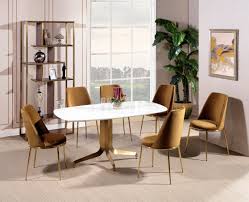 Cute homes is the best place when you want about photos to imagine you, may you agree these are right here, you can see one of our modern dining room sets for 6 collection, there are many picture that you can browse, we think you must click them. China Modern Dining Table With Gold Metal Legs Luxury Marble Top Set 6 Piece Chair For Dining Room Furniture China Luxury Furniture Furniture