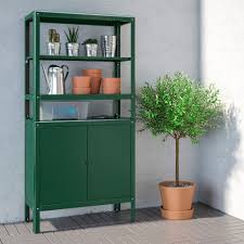Kolbjorn Shelving Unit With Cabinet Green Ikea Shelving Unit Kitchen Shelving Units Shelving